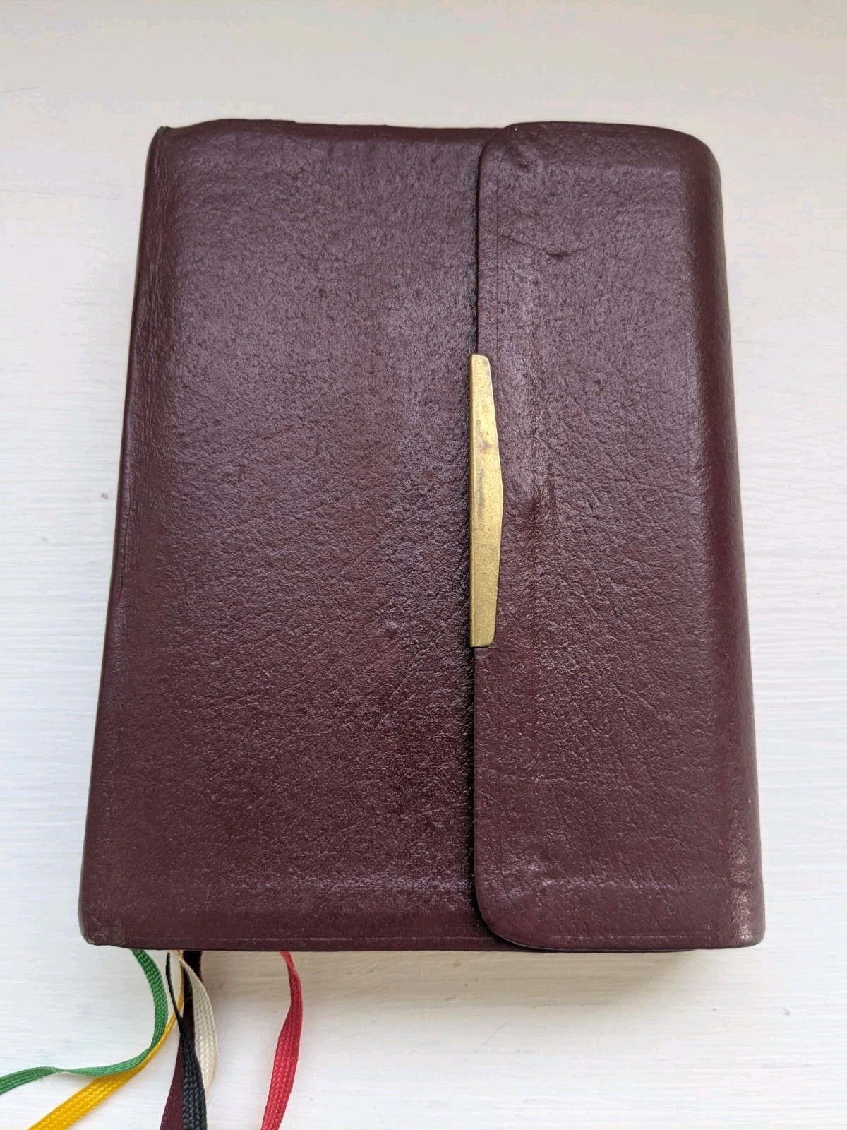 NKJV Compact Reference Bible Snap Flap Close Burgundy Leather 1985 Nelson 244SBG