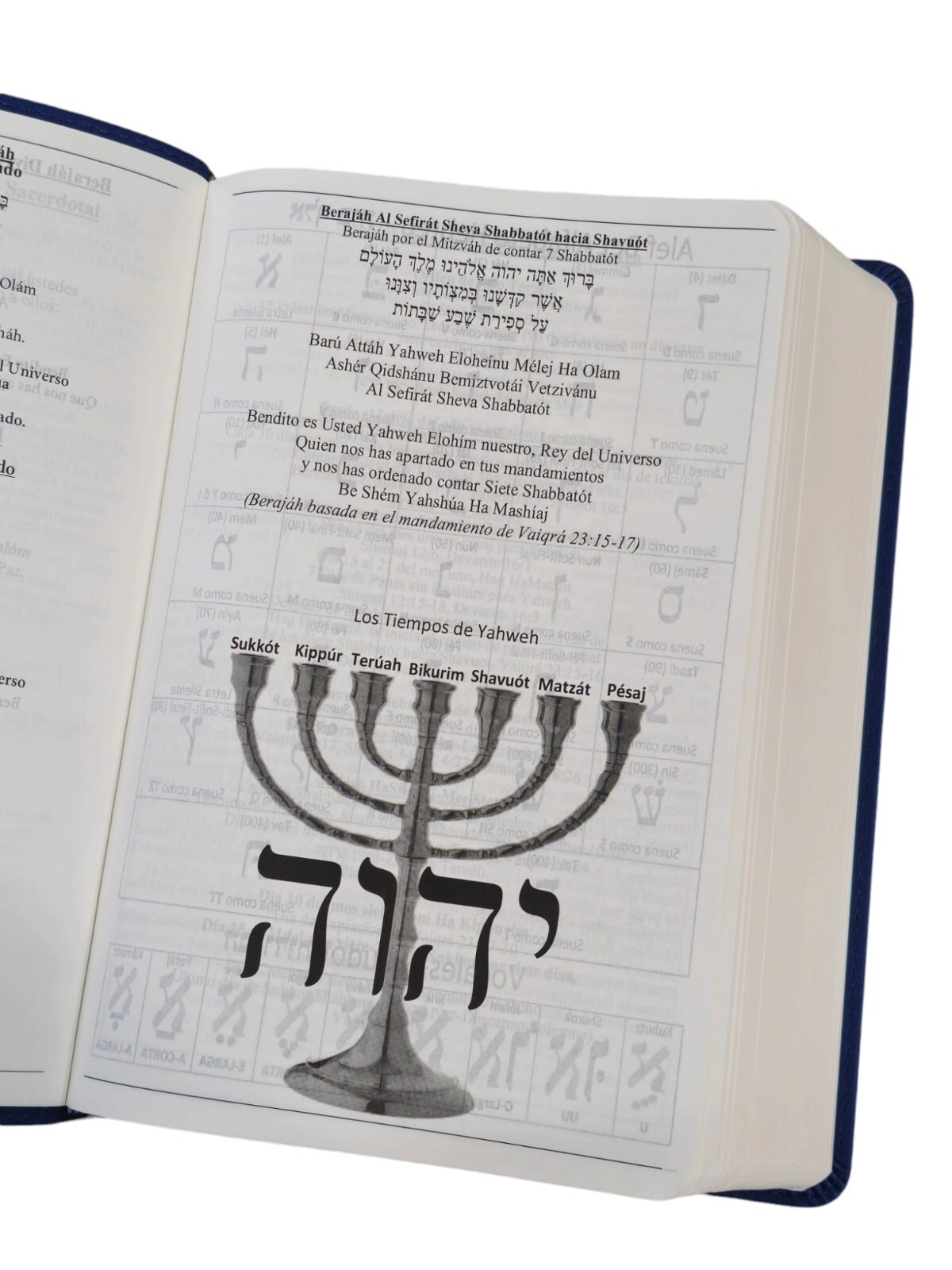 Escrituras Sefer Davar Biblia Edición Español Piel Azul Salmos Español Y Hebreo