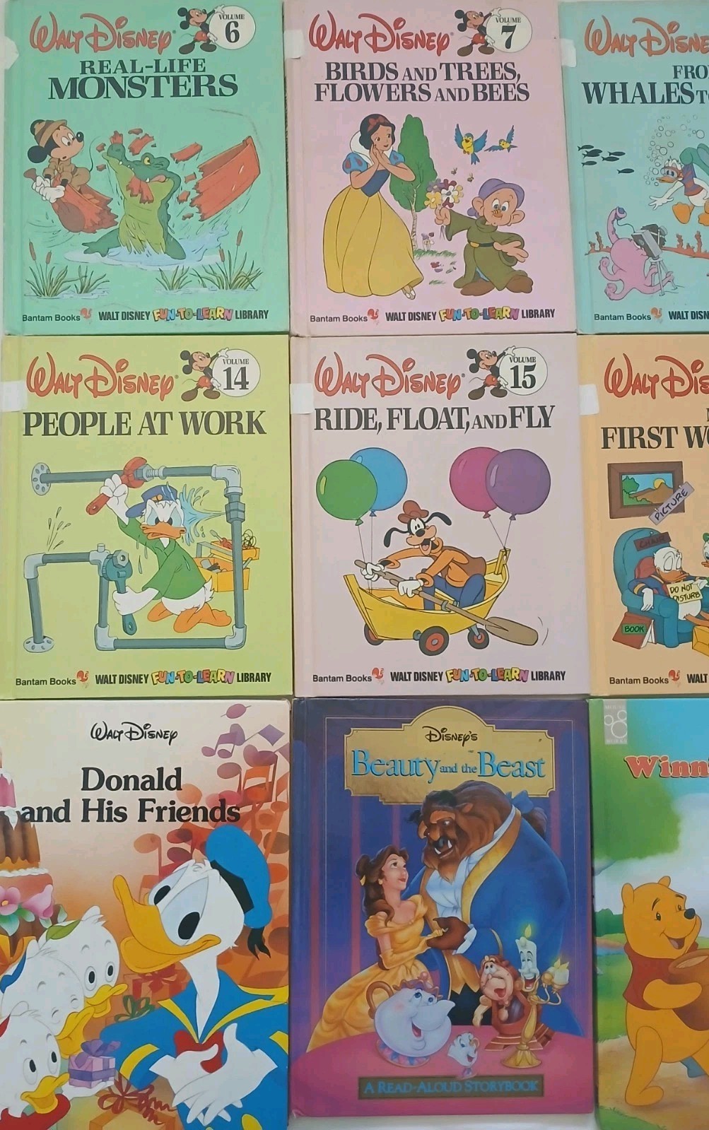 Disney Kids Book Lot 15 Fun-To-Learn Library and Storybooks Mixed Set