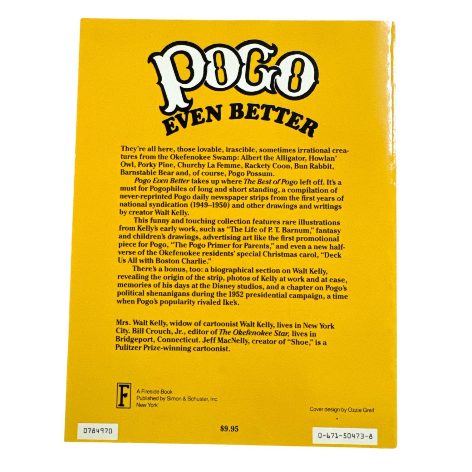 Walt Kelly Pogo Even Better Collected Comic Strip Fireside Book US Comics 1984