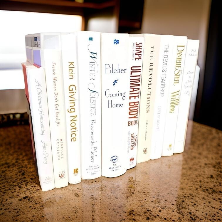 Lot of 6 WHITE Beige Ivory Bright Hardcover Wedding Events Decor Design BOOKS