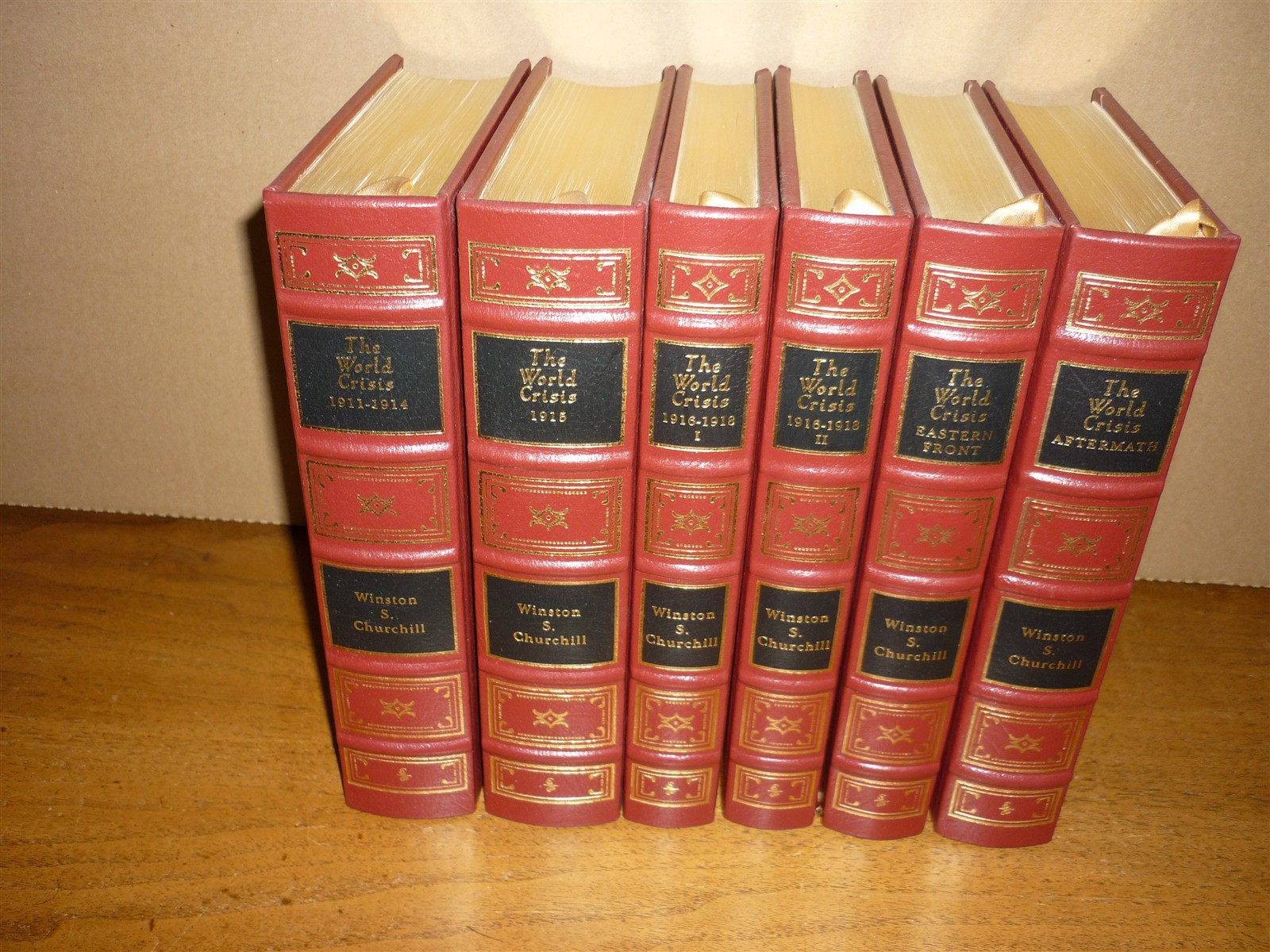 Easton Press. Winston Churchill. The World Crisis. 6 vols, complete. A fine set.