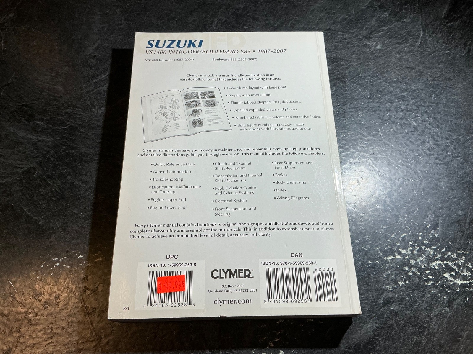 1987-2003 Suzuki VS1400 Intruder & Boulevard S83 Repair Manual VS1400GSL GLF GLP