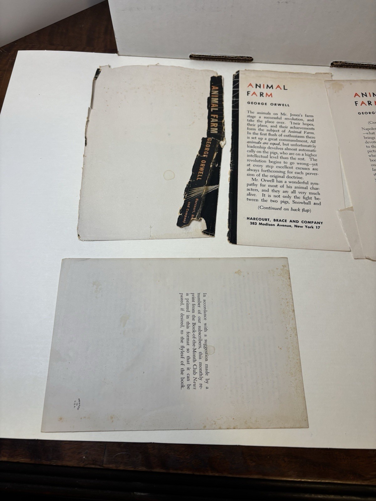George Orwell Animal Farm Hardcover 1946 Harcourt Brace Co.