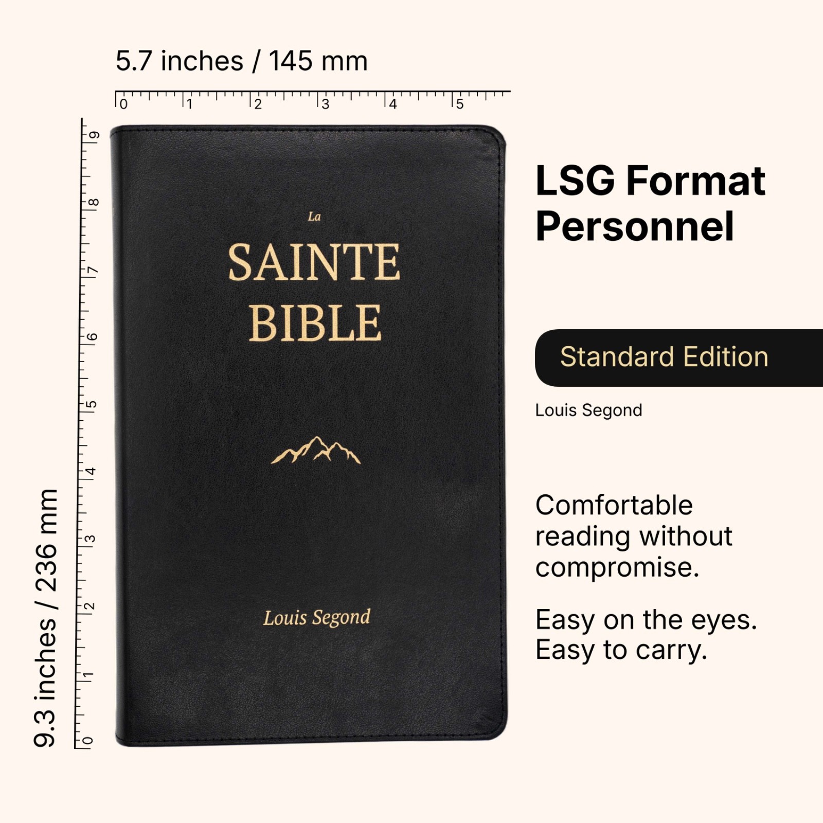 Louis Segond French Bible Large Print – LSG Sainte Bible Noir en Français by SP