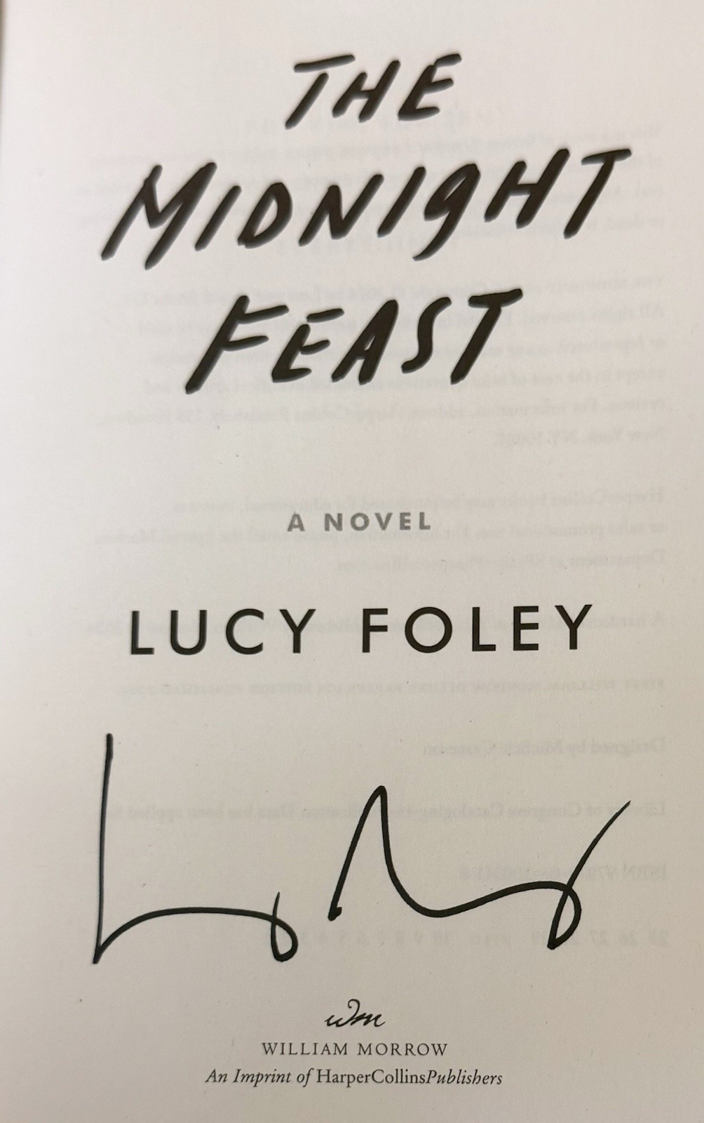 Midnight Feast : A Novel by Lucy Foley – SIGNED
