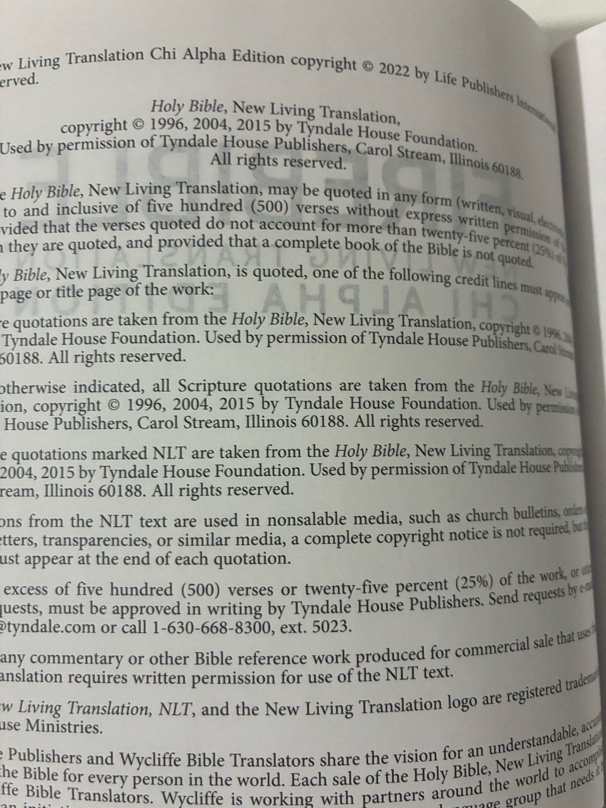 FIRE BIBLE New living Translation Chi Alpha Edition Leather Soft Cover