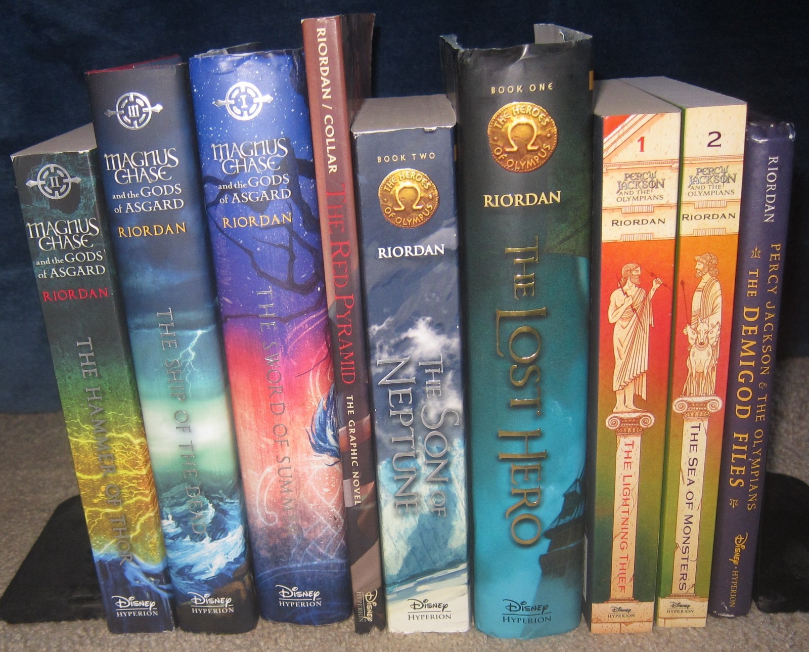 Lot of 12 books by Rick Riordan – mixed lot – Percy Jackson, Magnus Chase, etc