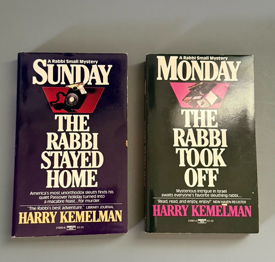 Lot 10 Harry Kemelman Rabbi Small Paperback Books Mysteries Vintage 1980s 1990s