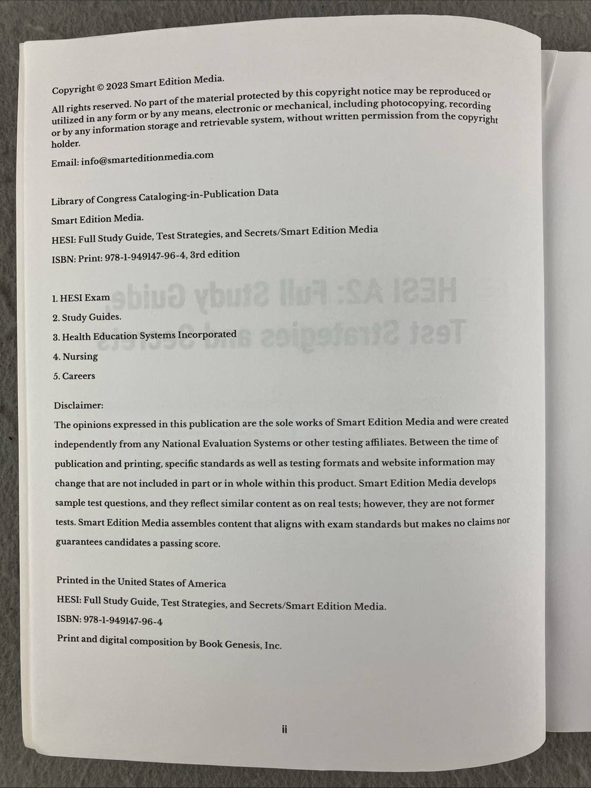 HESI A2 Full Study Guide 3rd Edition Smart Edition (Paperback, 2022, UNMARKED!)