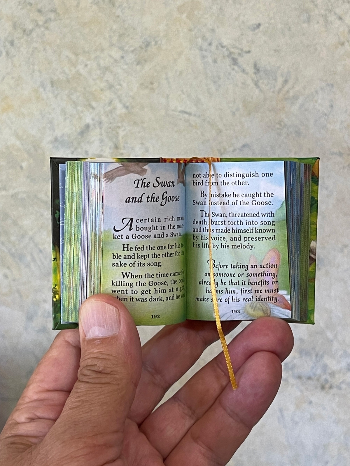 new Aesop’s Fables mini book 2.60″ H hardcover Illustrated 435 pages great gift