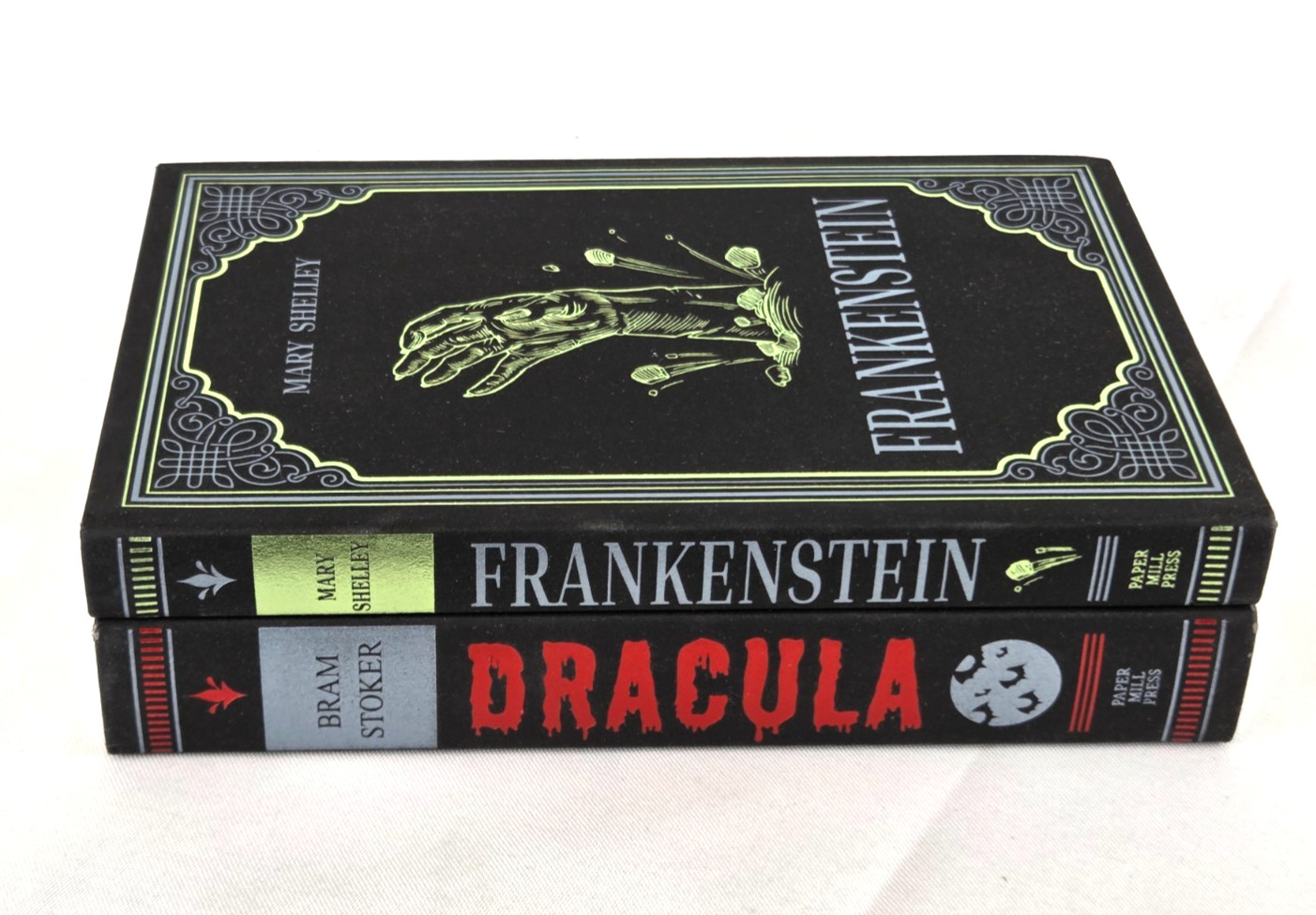 DRACULA Bram Stoker FRANKENSTEIN Mary Shelley Set of 2 Faux Leather Bound NEW