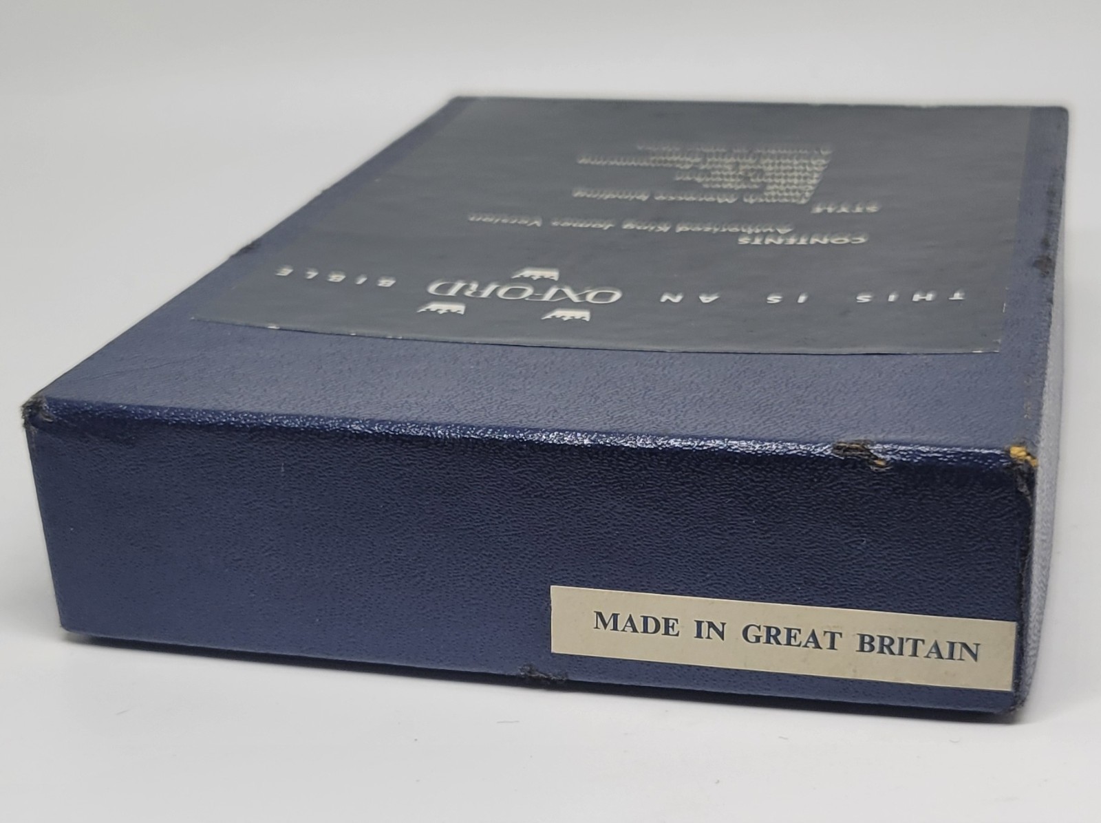 Oxford Bible KJV India Paper Black Leather Great Britain With Box