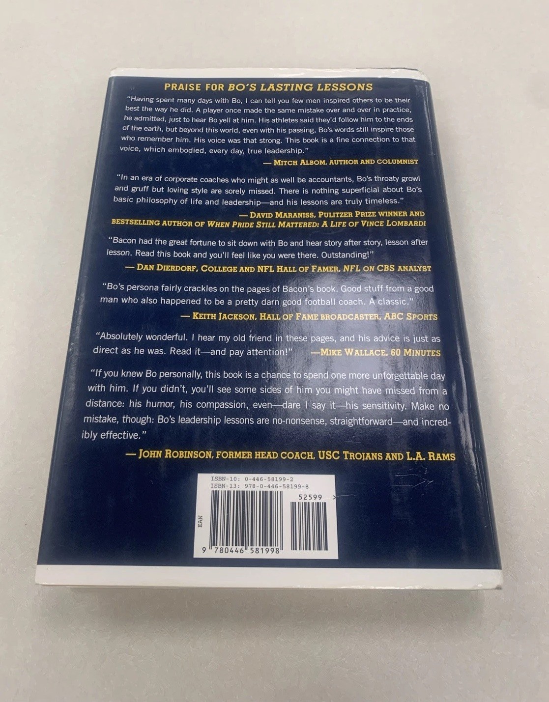 John Bacon SIGNED Bo’s Lasting Lessons Michigan Bo Schembechler 2007 1st Ed IVAN