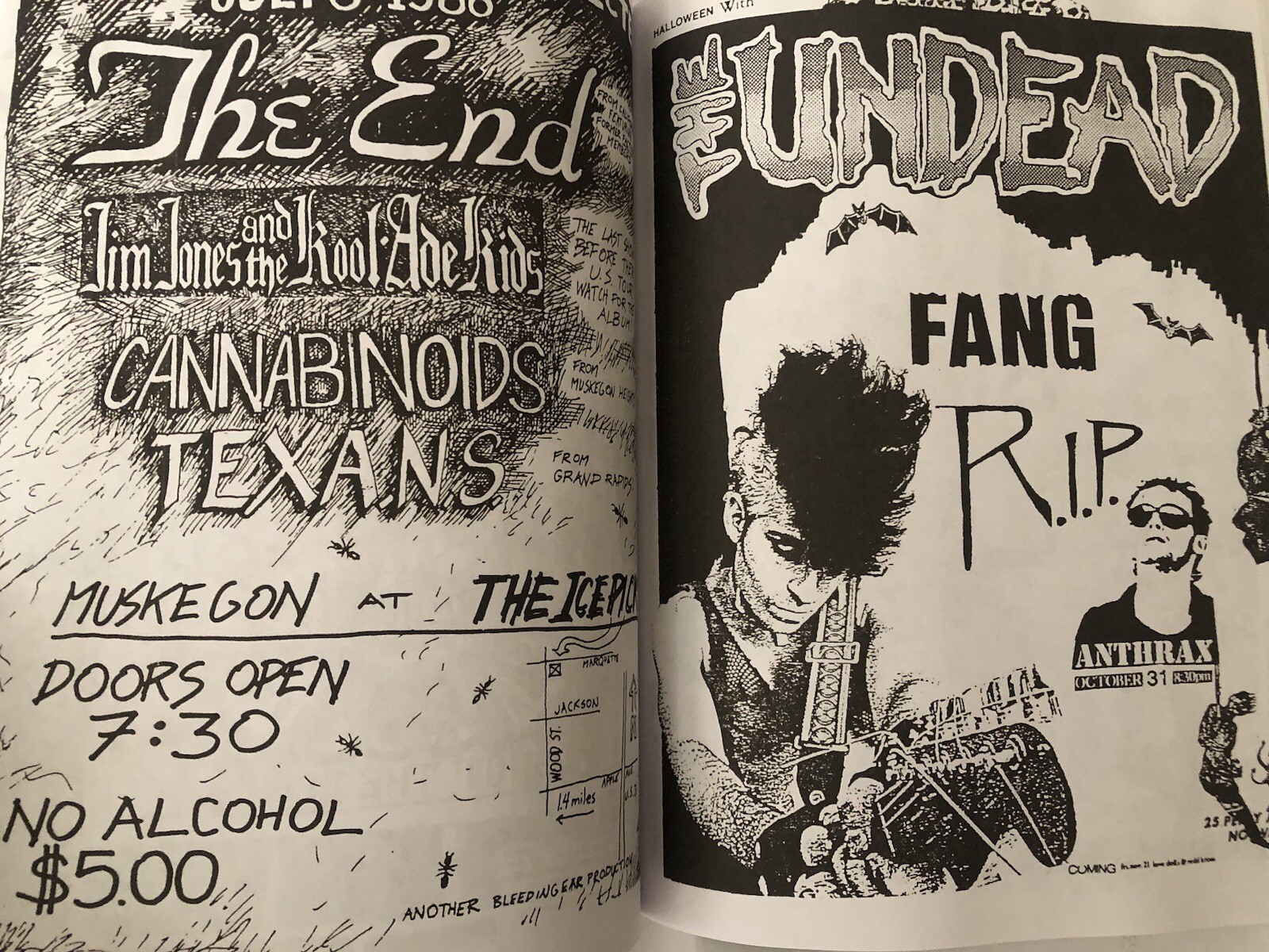 400 Punk Rock Flyers Book – Minor Threat, Bad Brains, Circle Jerks, Misfits FEAR