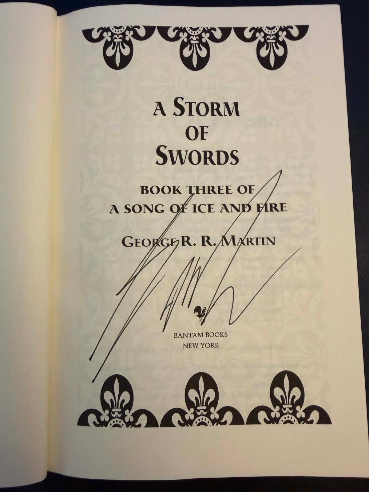 Storm of Swords (Signed) by George R. R. Martin (2000, Hardcover)
