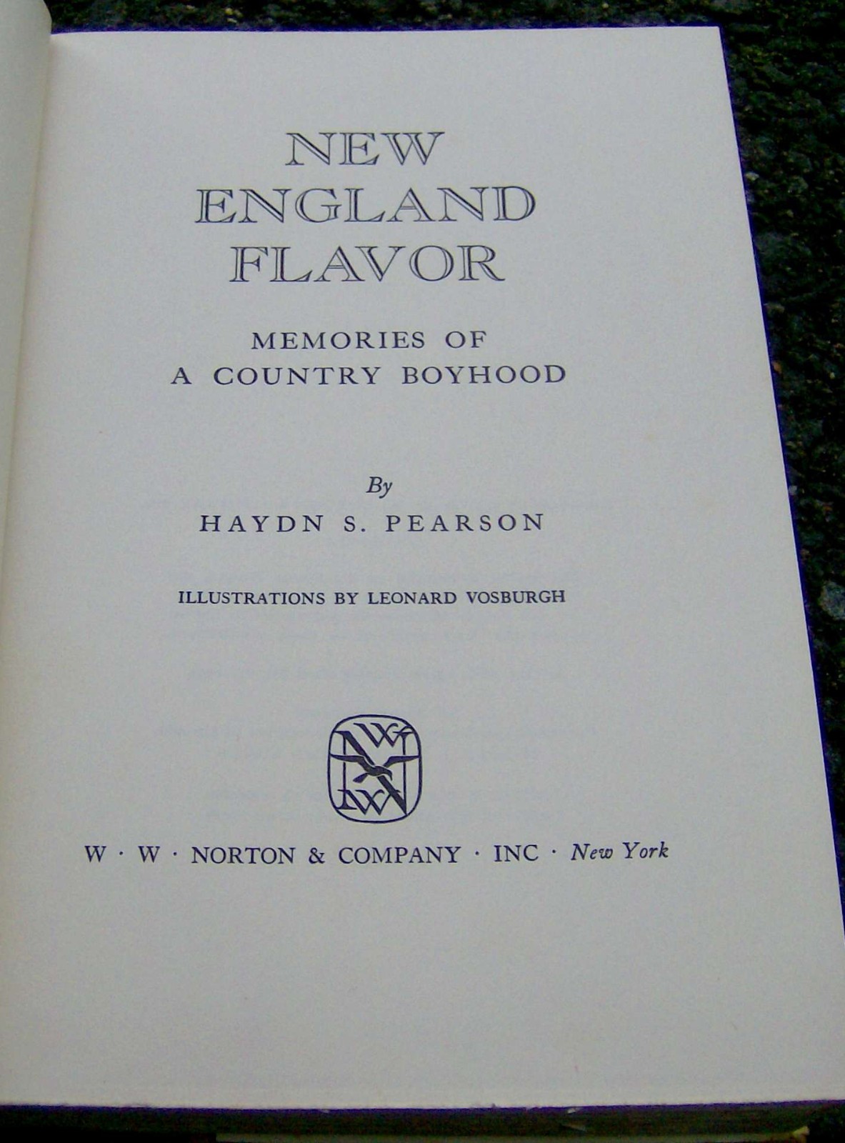 New England Flavor vintage 1961 book memories biography Haydn Perarson memoirs