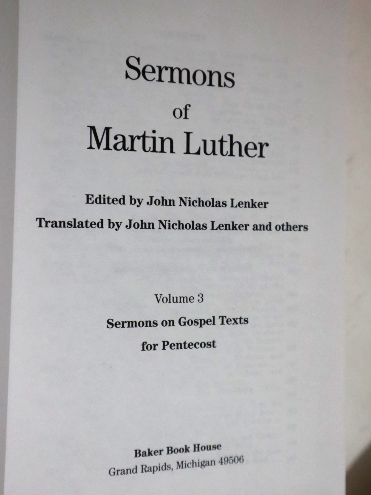 Sermons of Martin Luther (8 Volume Set Lot Complete) HC – Baker Book