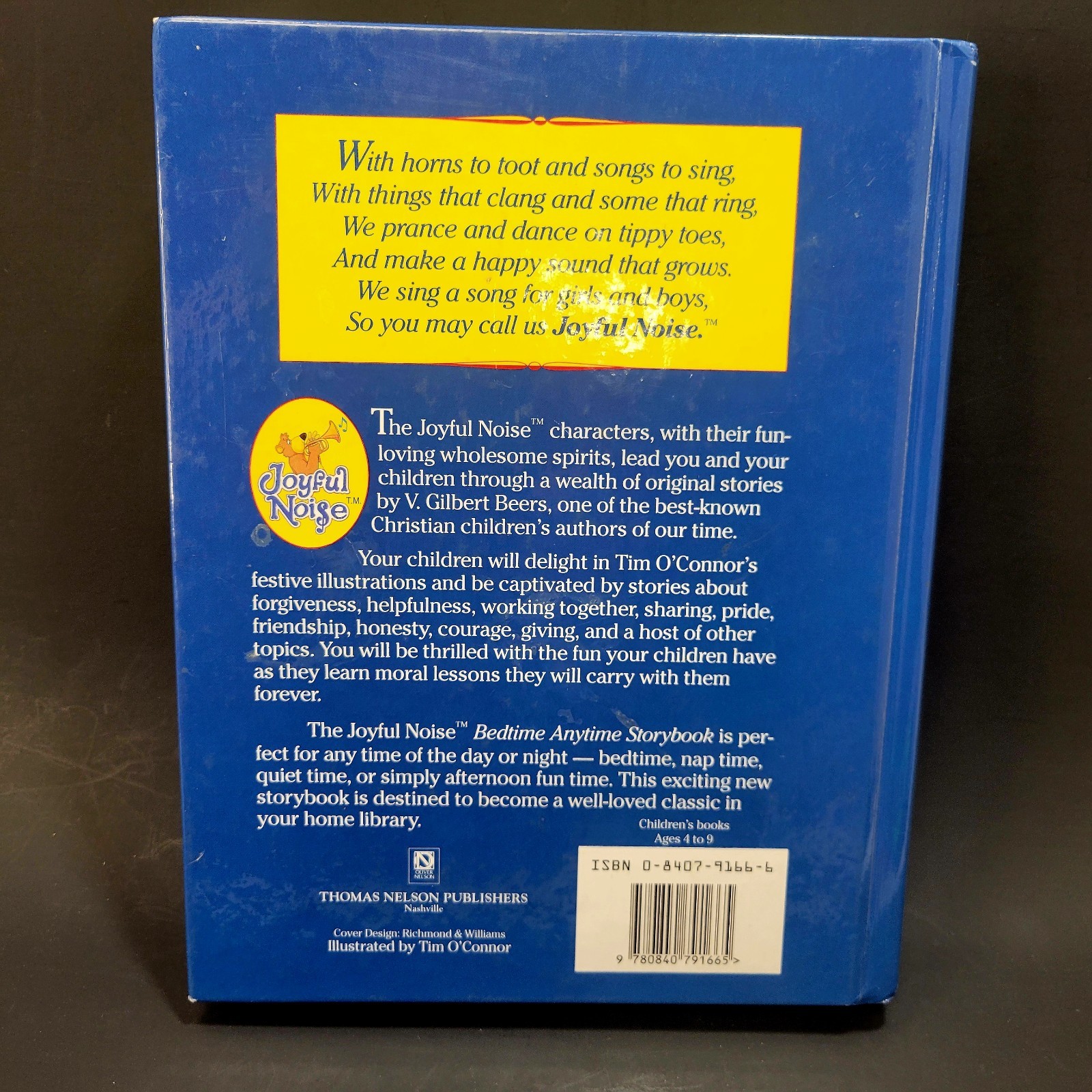 Vintage 1992 MY BEDTIME ANYTIME STORYBOOK Joyful Noise Illustrated Picture Book