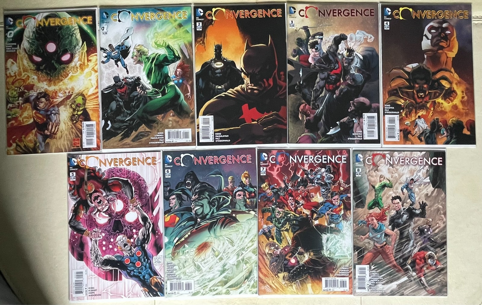 Convergence #0-8 Complete Set DC comics 2015