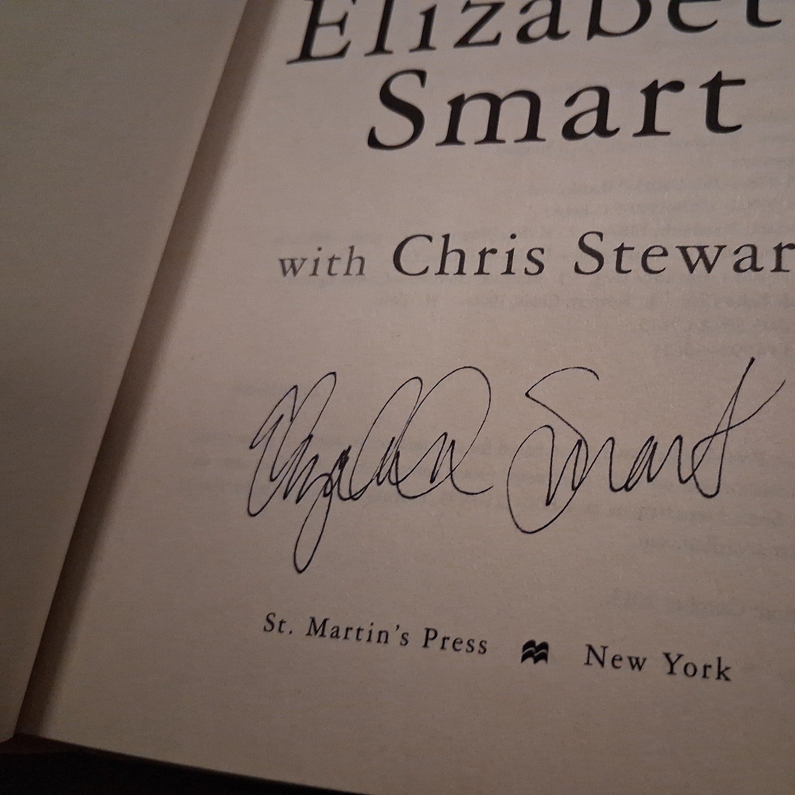 Elizabeth Smart Signed Books! “My Story”, “In Plain Sight” 2013 First Edition