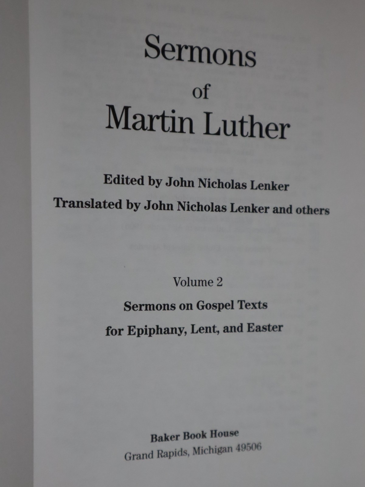 Sermons of Martin Luther (8 Volume Set Lot Complete) HC – Baker Book