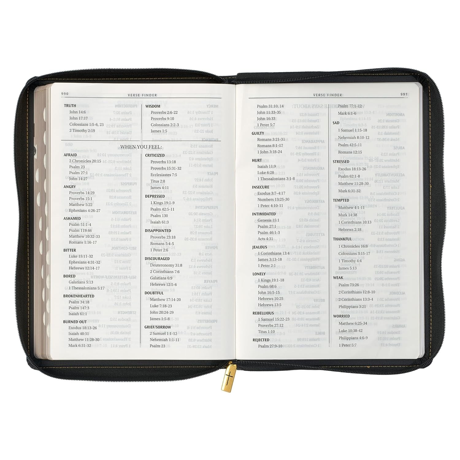KJV Large Print Thinline Bible Black Zipper Indexed BRAND NEW in Shrink Wrap!!!