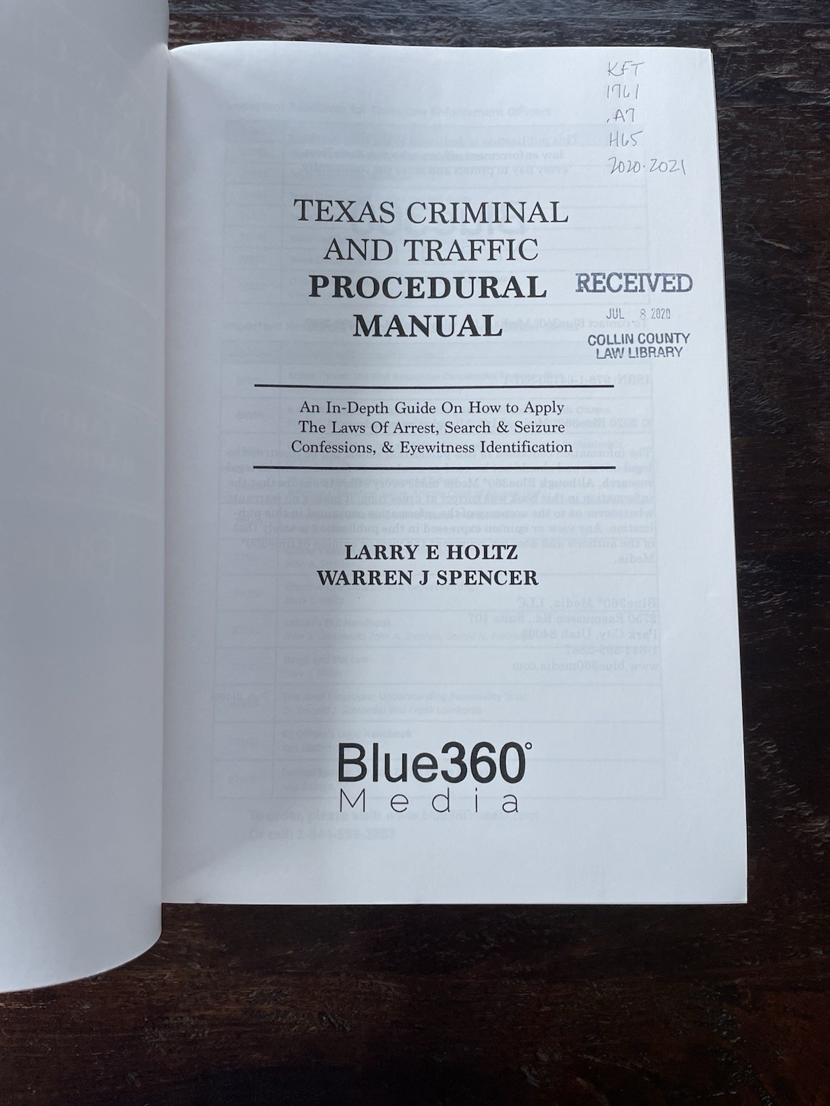 Texas Criminal & Traffic Law Manual 2020-21 Edition Blue360 Media