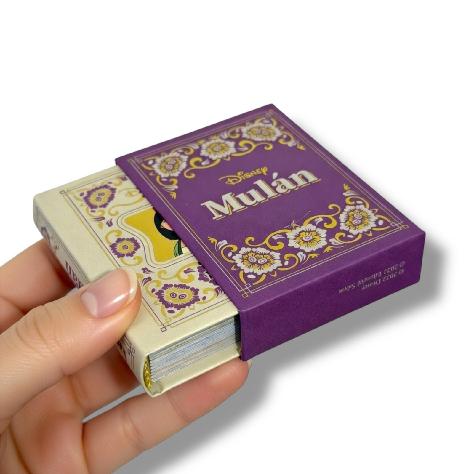 Mulan Mini Book with slipcase, hardcover gold foil 190 pages color illustrated
