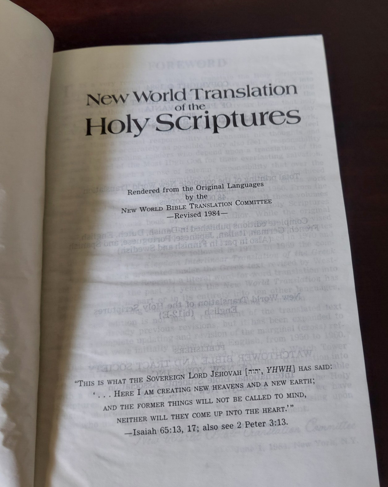 Lot Of 2 Holy Bibles – Versions: New World Translation Watchtower & King James