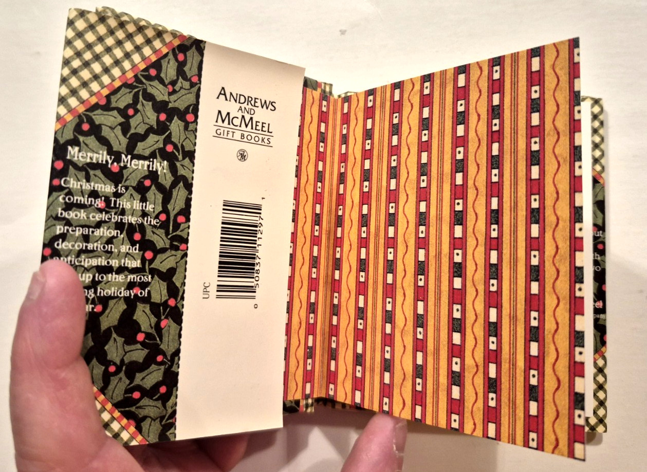 Mary Engelbreit Christmas Mini Book Merrily Merrily With Jacket Vintage 1995 EUC
