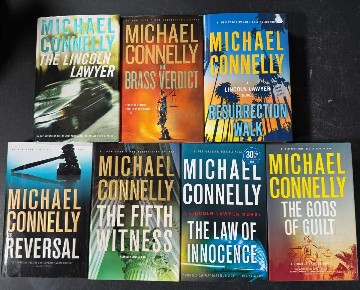 Lot of 7 Michael Connelly Novels – Complete Lincoln Lawyer set