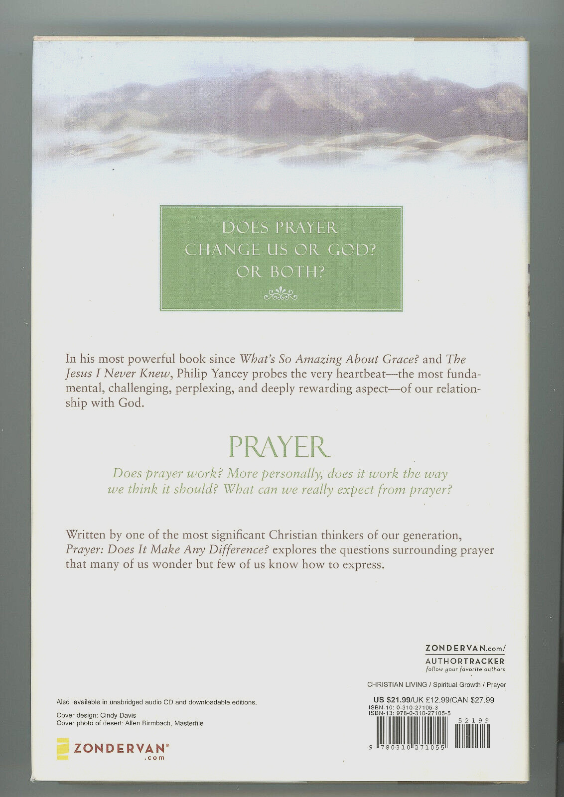 Prayer: Does It Make Any Difference? by Yancey, Philip Hardcover Book 359 Pages