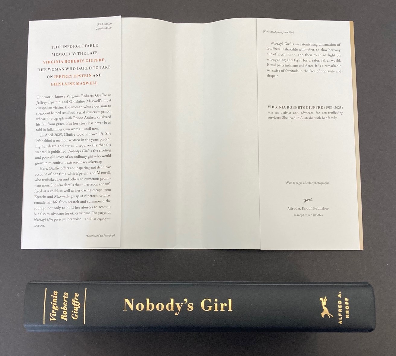 Nobody’s Girl by Virginia Roberts Giuffre (2025)
