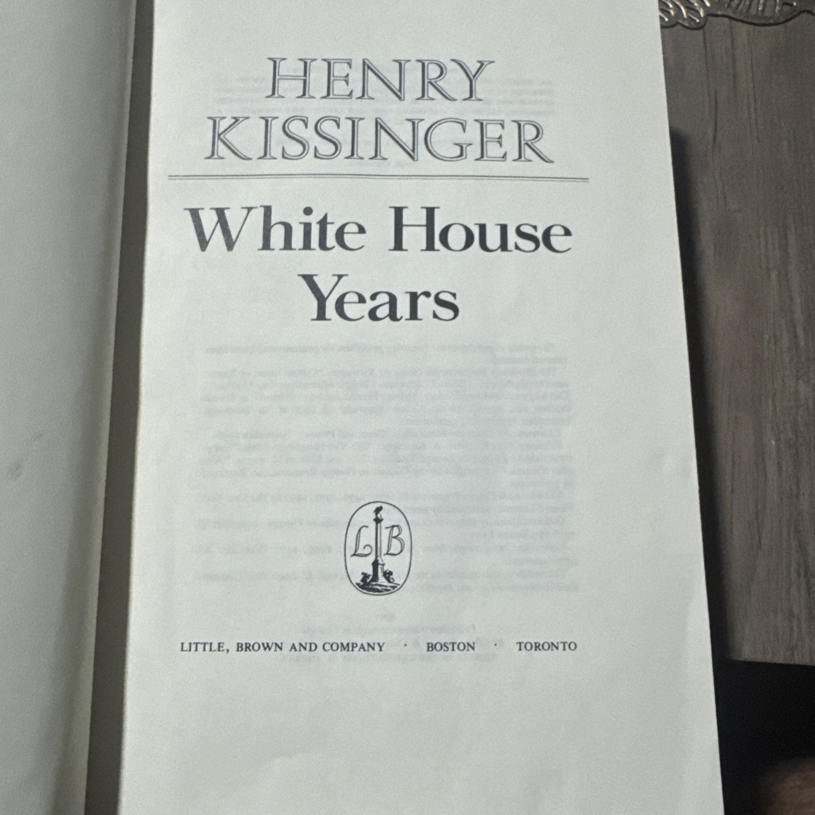 Henry Kissinger White House Years