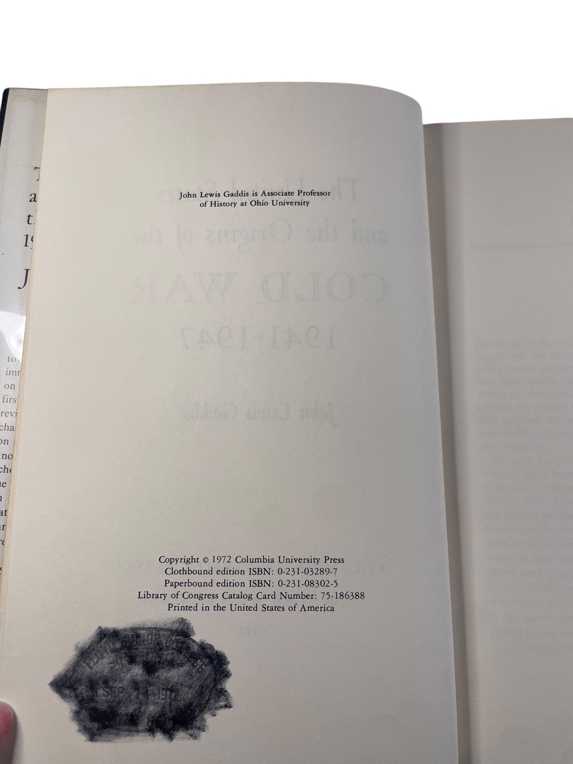 US & Origins of COLD WAR 1941-1947 John Lewis Gaddis 1972 Columbia History