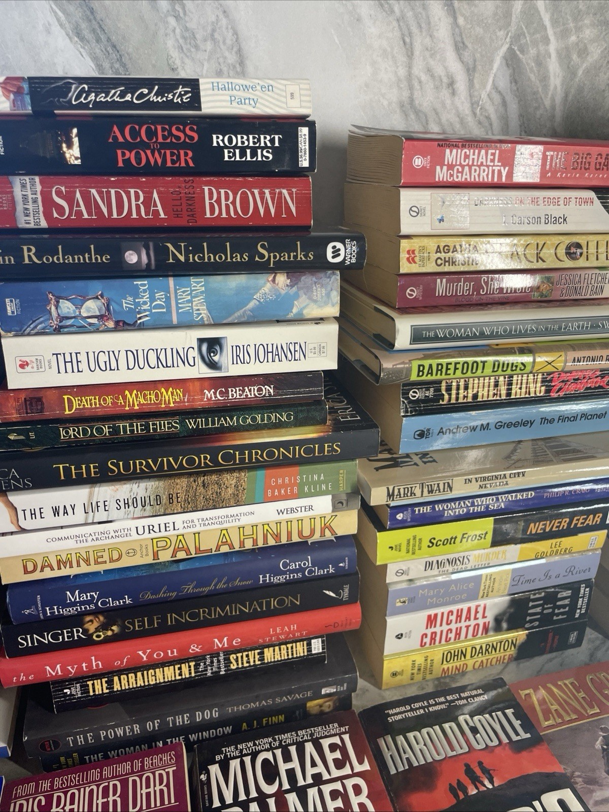 5 Pounds Assorted Fiction Paperback Books Mass Market Various Sub Genres Good
