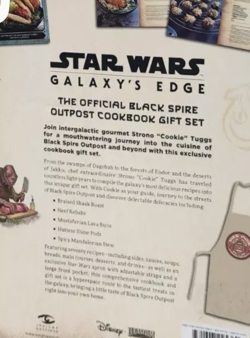 Star Wars: Galaxy’s Edge Gift Set Official Black Spire Outpost Cookbook & Apron