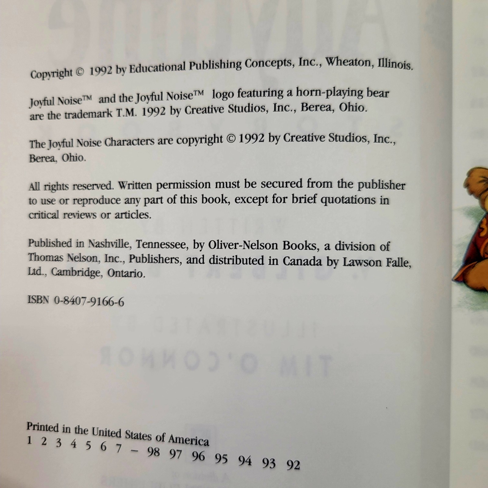 Vintage 1992 MY BEDTIME ANYTIME STORYBOOK Joyful Noise Illustrated Picture Book