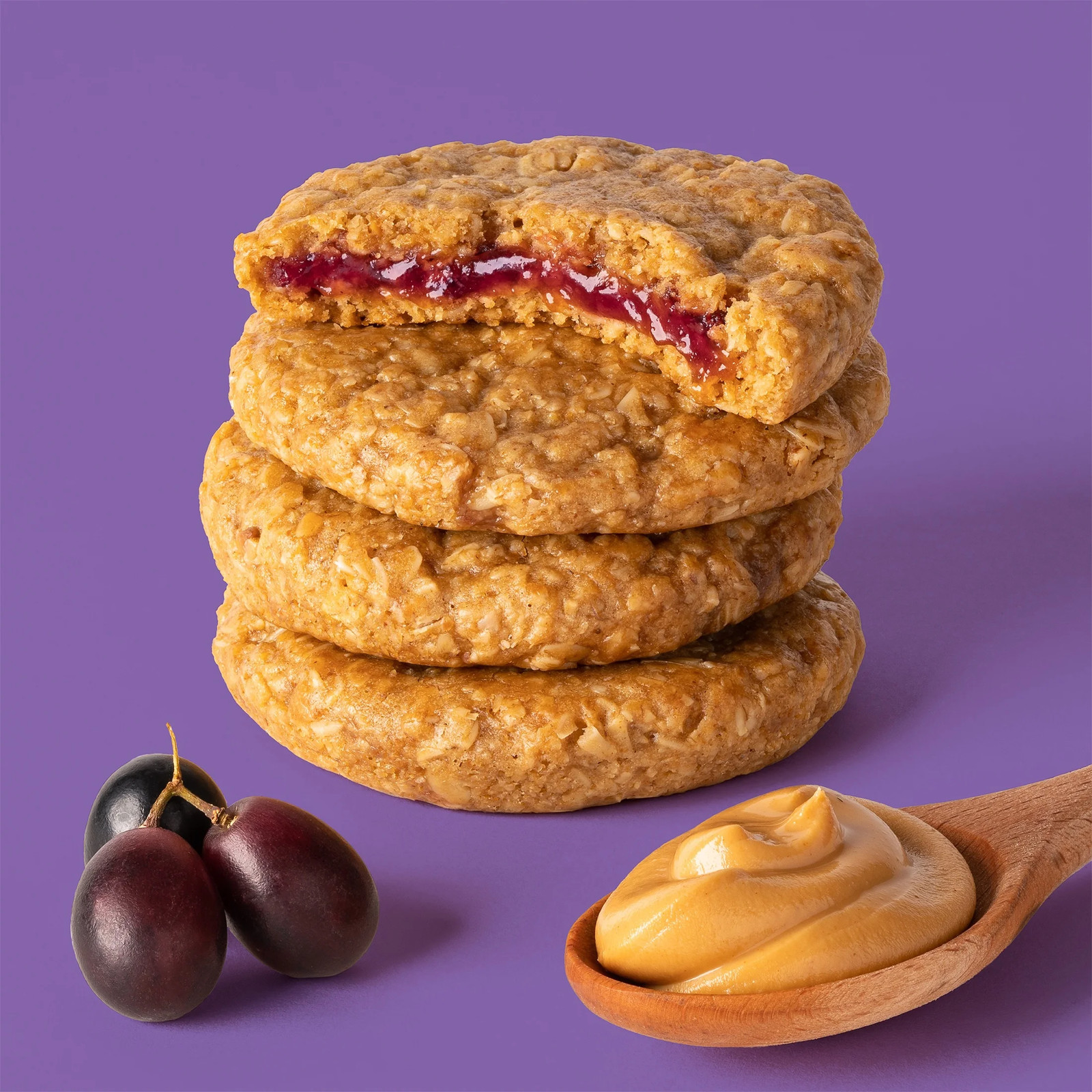 Bobo’S Pb&Js, Peanut Butter Oat Crust with Grape Filling, 5 Pack of 2.1Oz Oat Sn