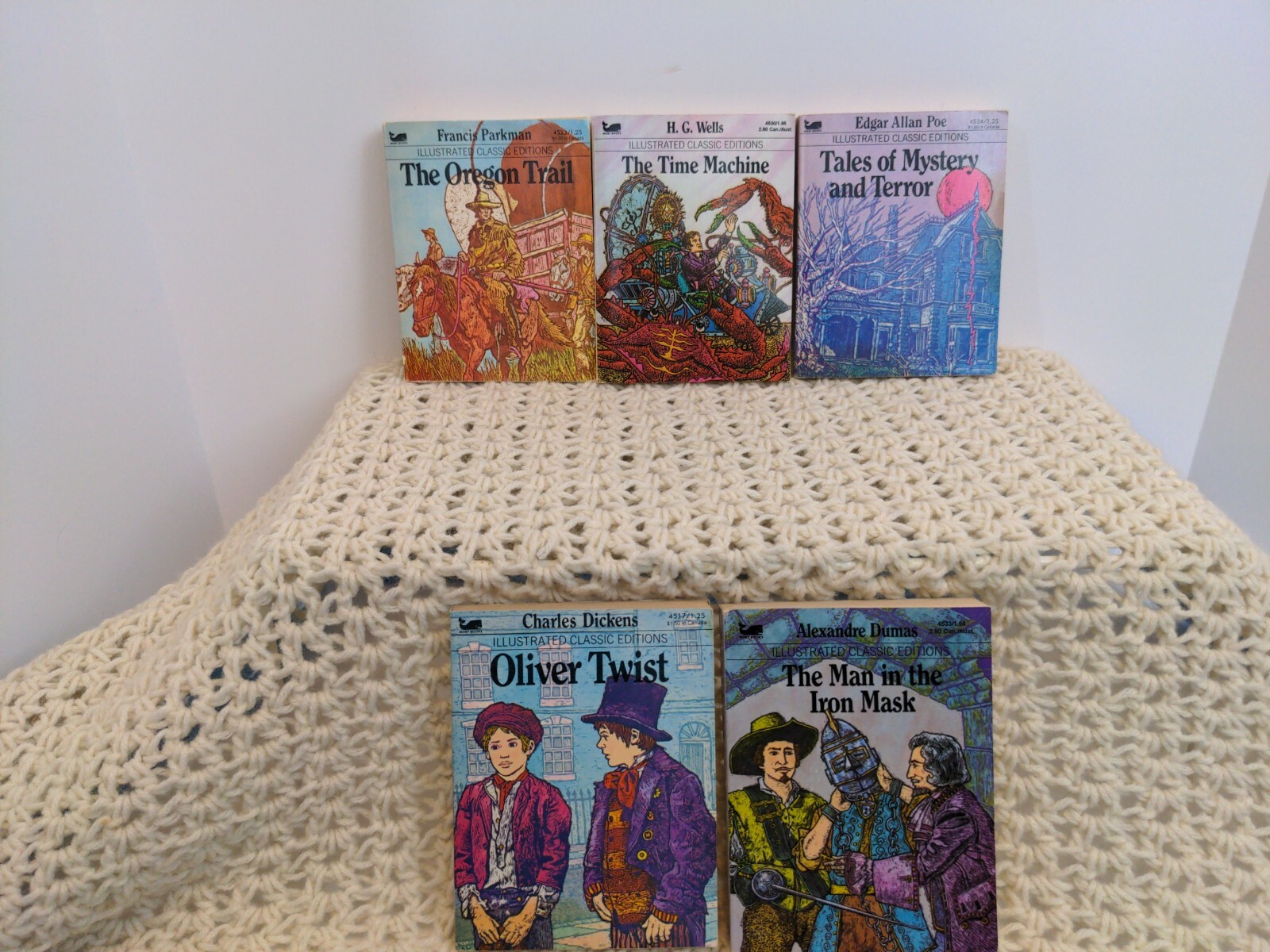 LOT 5 Vintage Books Illustrated Classic Editions Set Mini Pocket Size