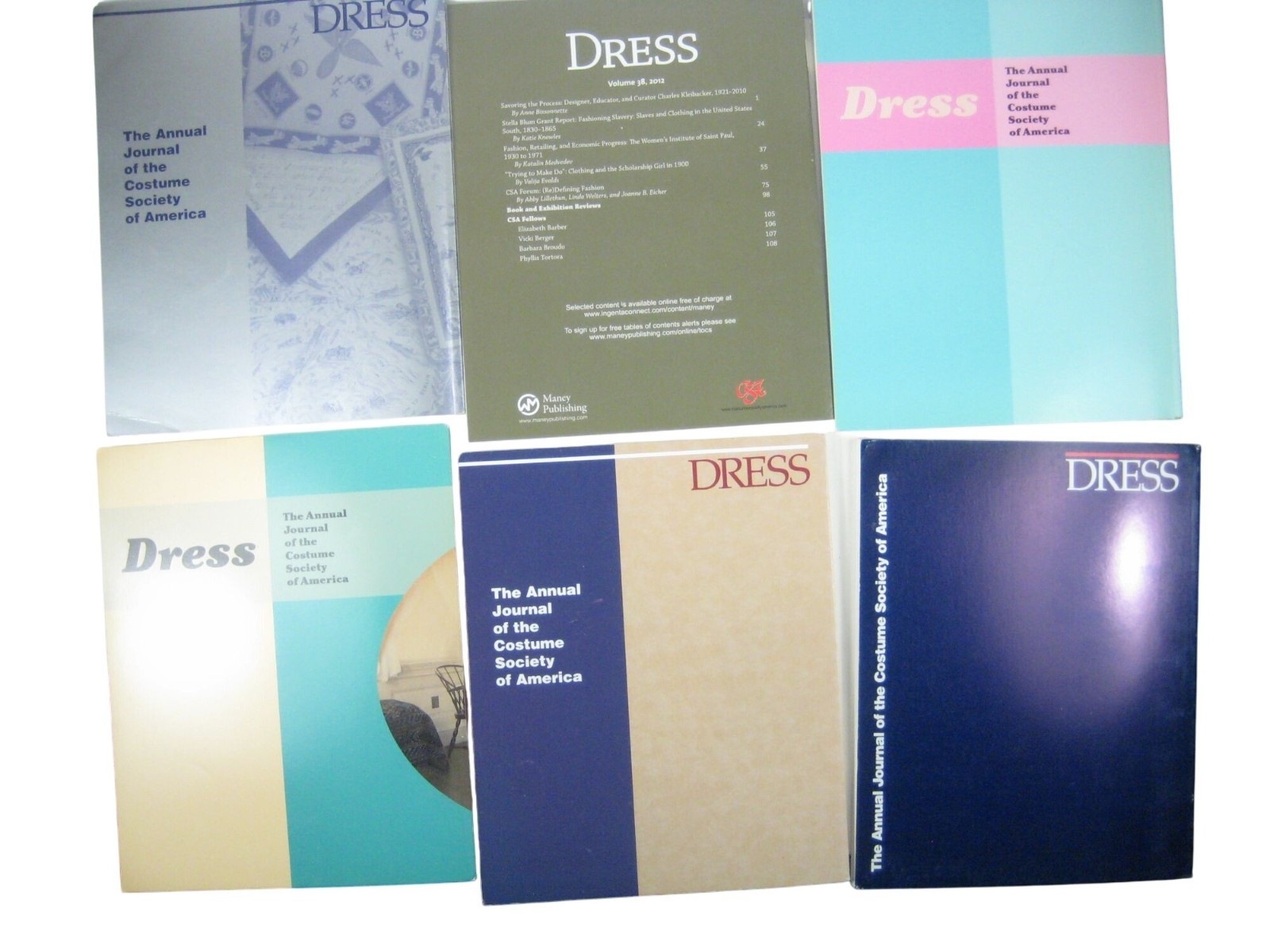 Set Of 9 Dress Journals From The Costume Society Of America 1990s 2000s