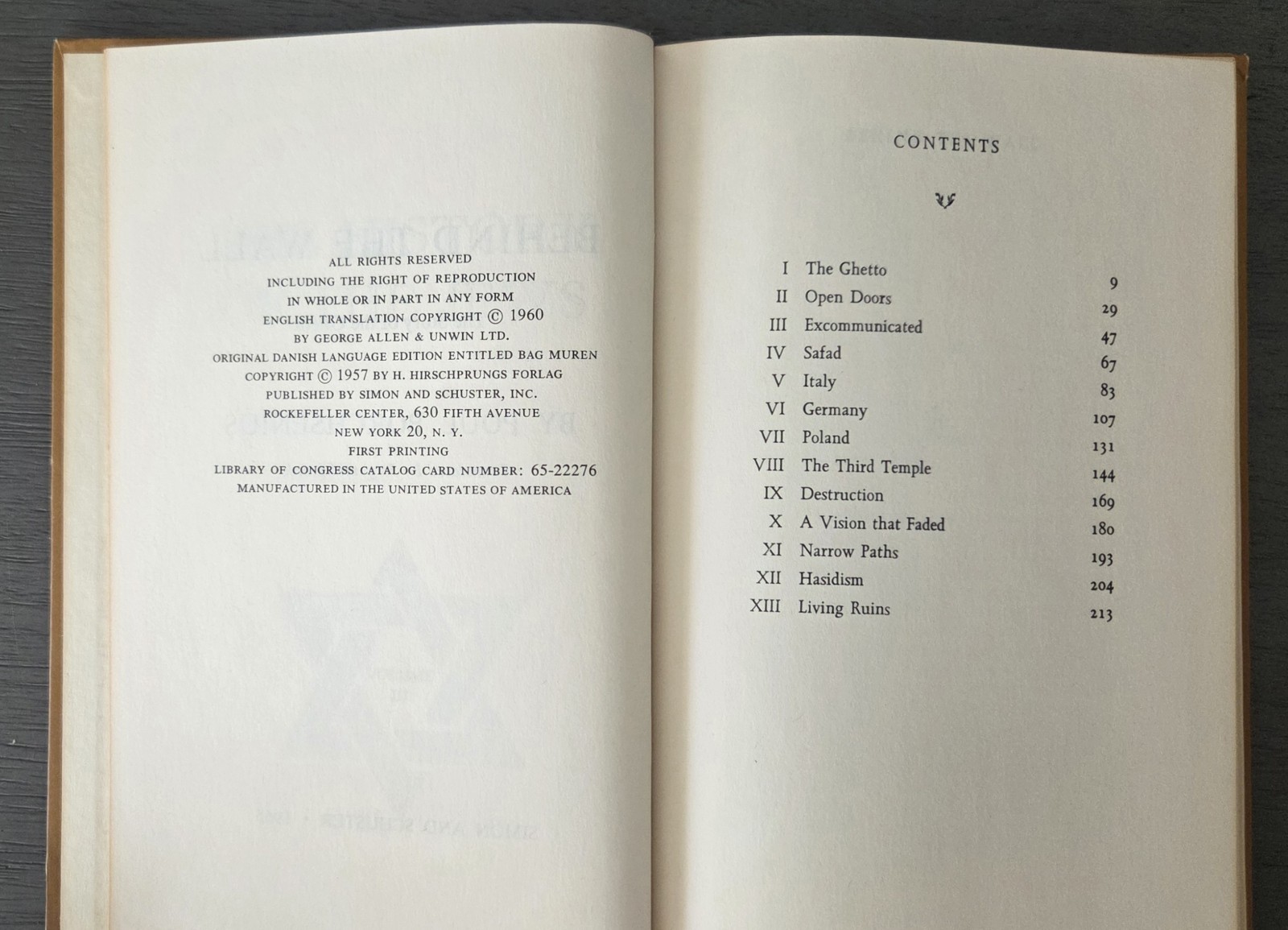 Vintage 1965 “History Of The Jews” Poul Borchsenius Vols 1-5 1st Edition/Print