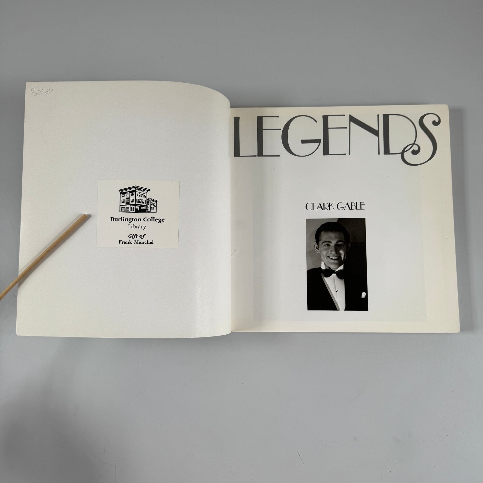 Legends Clark Gable 1986 First American Edition Vintage Paperback Little Brown
