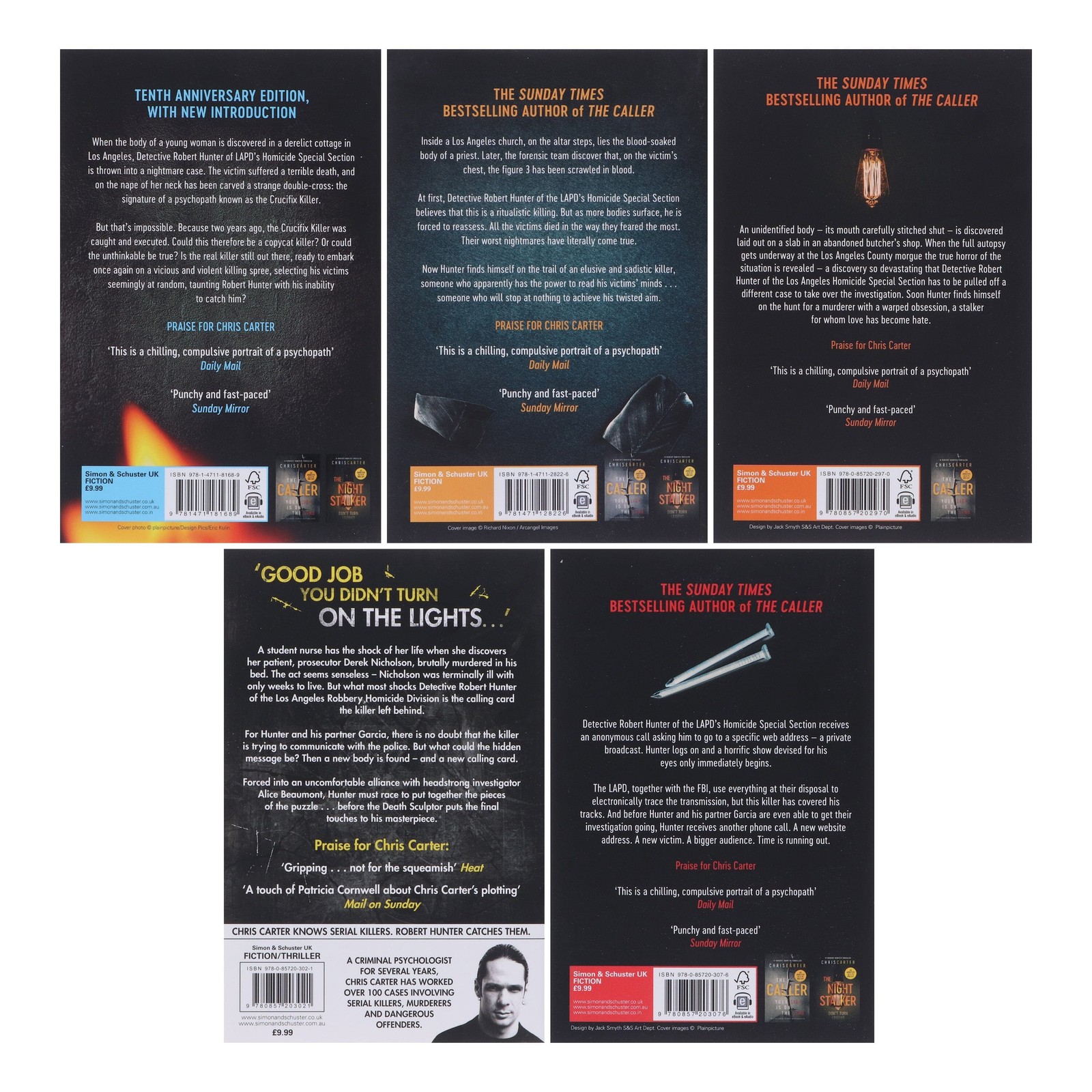 Robert Hunter Series Vol. 1-5 by Chris Carter 5 Books Set – Fiction – Paperback