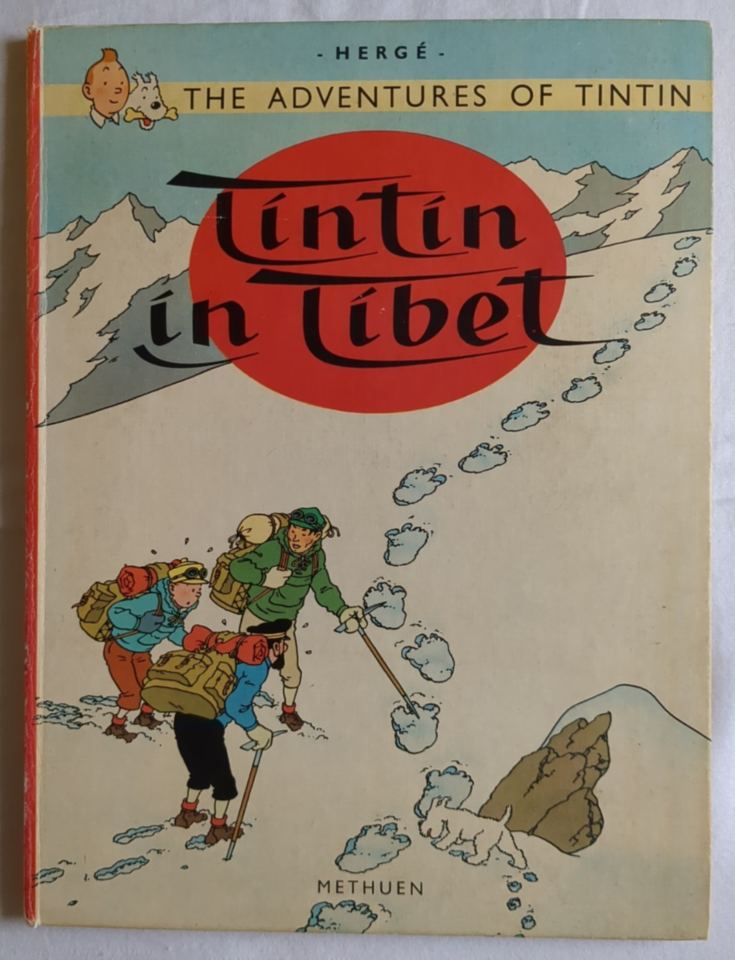 Adventures of Tintin Herge 4 Book – Moon, Black Island, America & Tibet 1968