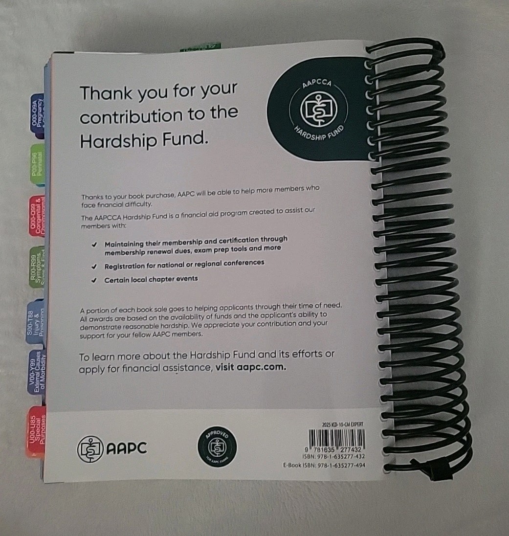 ICD-10-CM Complete Code Set 2025 – Spiral-bound, by AAPC – NEW