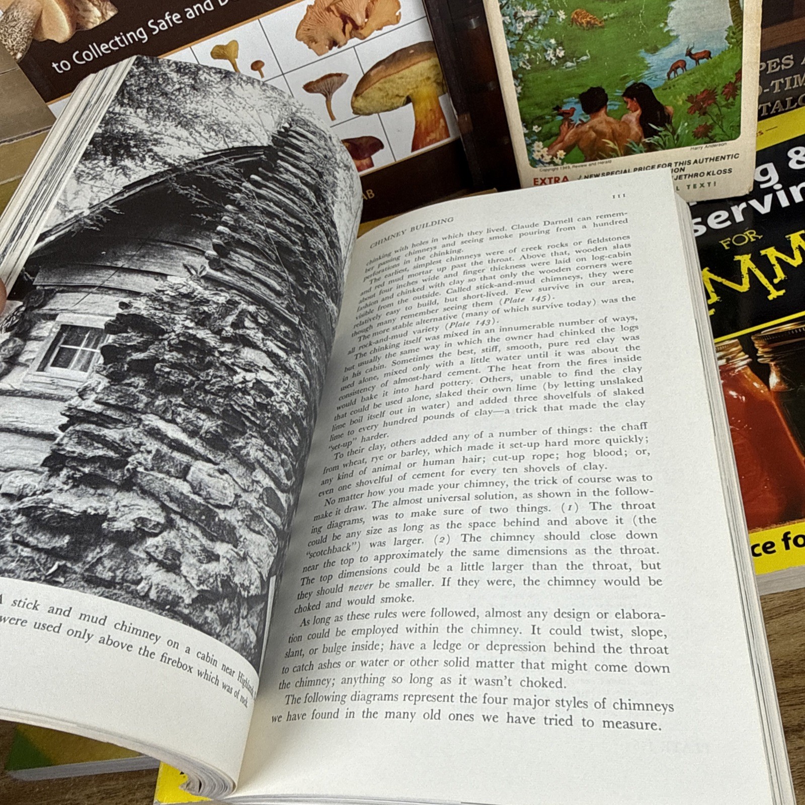 8 Book lot HOMESTEADING off-grid Preppers Mushrooms Foxfire Beekeeping Canning