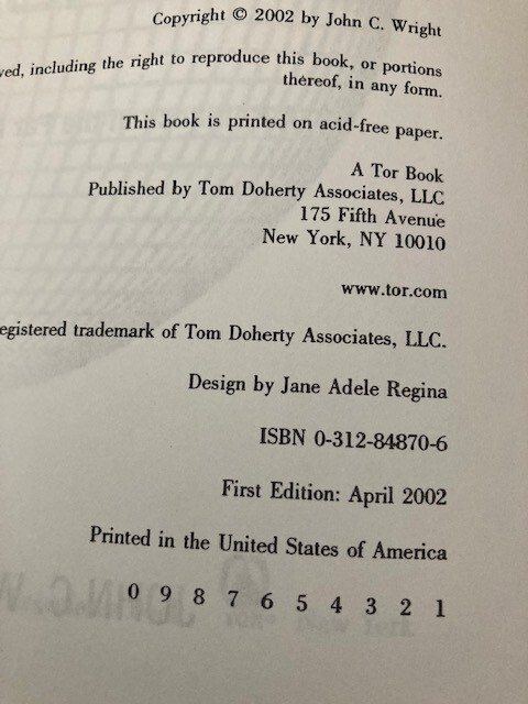 RARE Uncorrected Proof-NEW/Unread-John C Wright-The Golden Age-One Owner-1st/1st