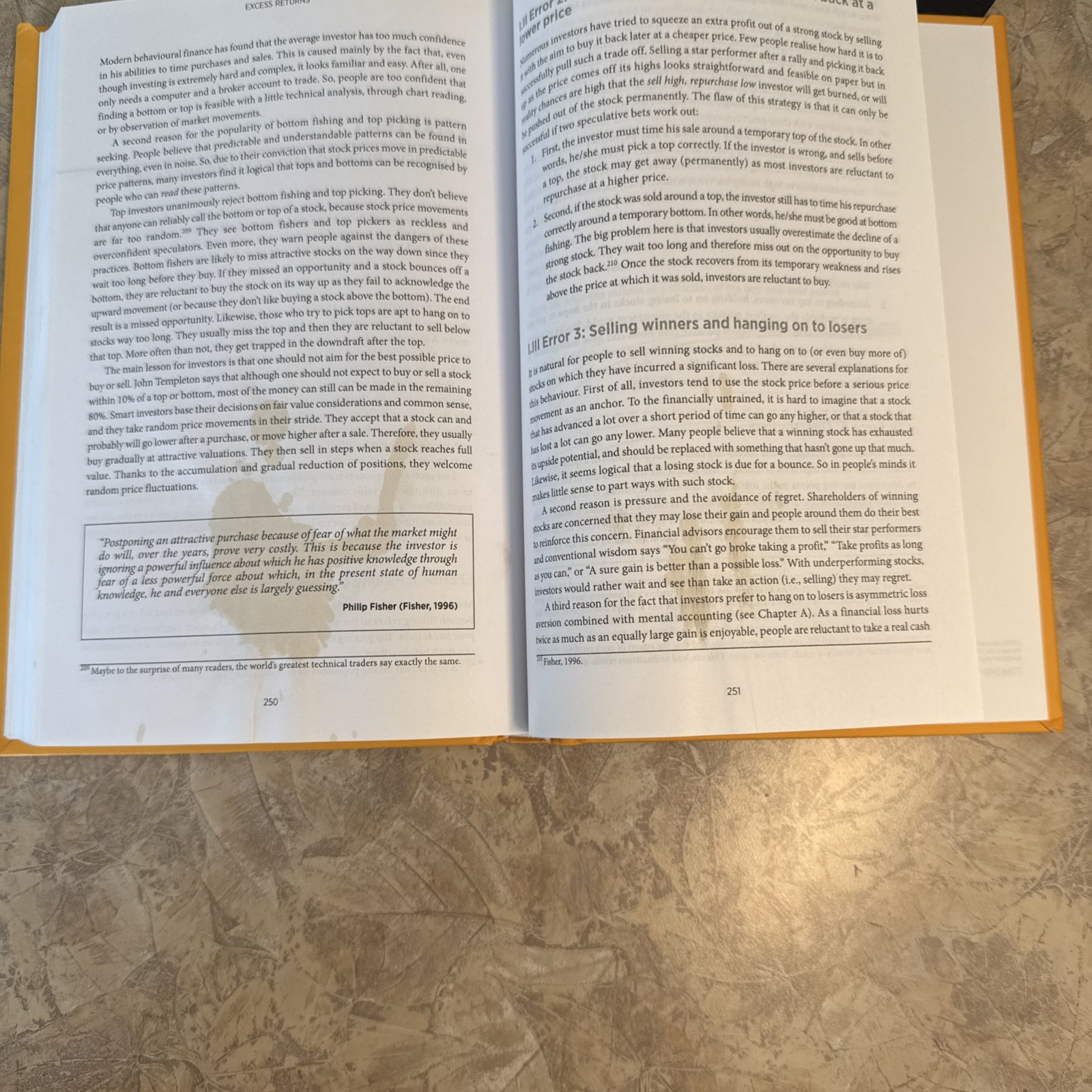 Excess Returns : A Comparative Study of the Methods stock market